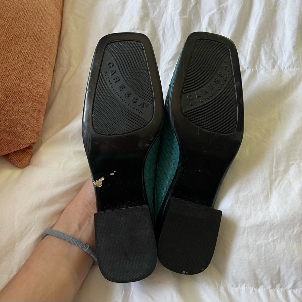 Vintage blue leather slides - Picture 6 of 6